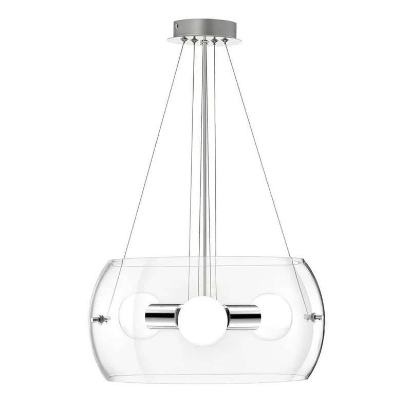 Chiara Glas-Hängeleuchte 3-flammig Ø 40cm Klar