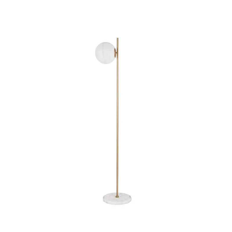 Cantona Stehlampe Marmor Messing, Gold