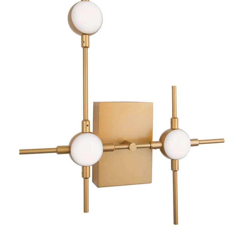 Atomo LED Wandleuchte Gold Acryl