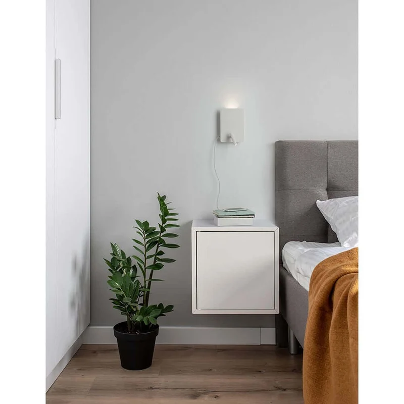 Zen LED Wandleuchte mit Lesearm & USB