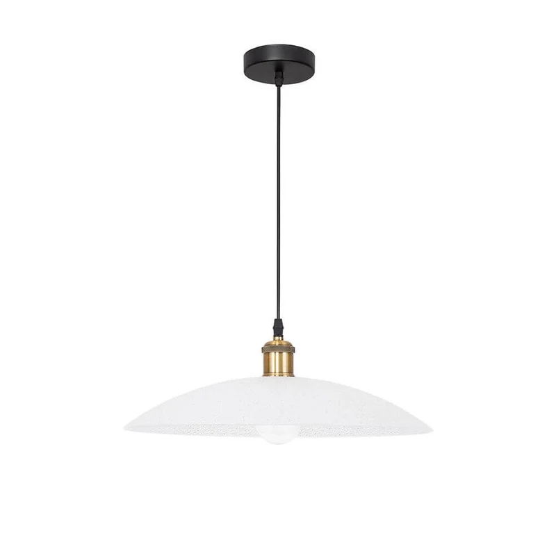 Sangro Glas Hängelampe Weiß, Gold