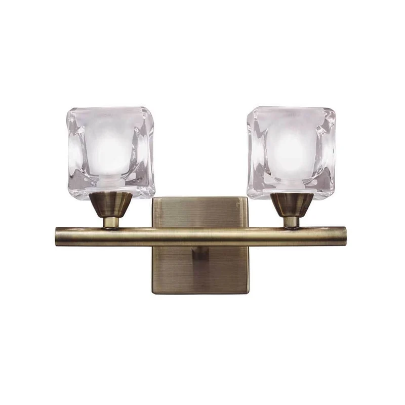Doppel-Wandlampe Cuadrax Cristal