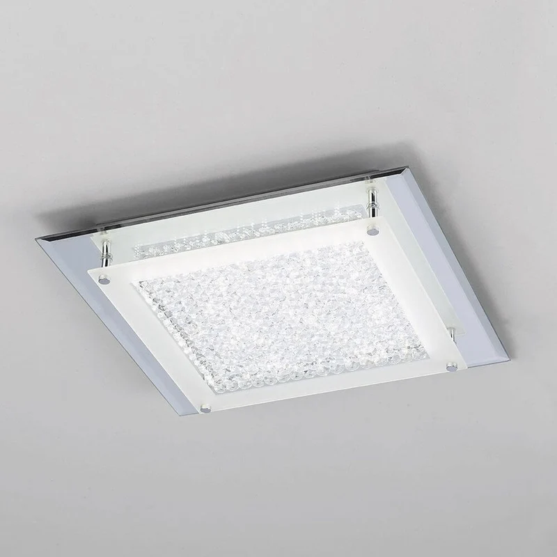 Crystal LED Mirror Deckenleuchte Eckig