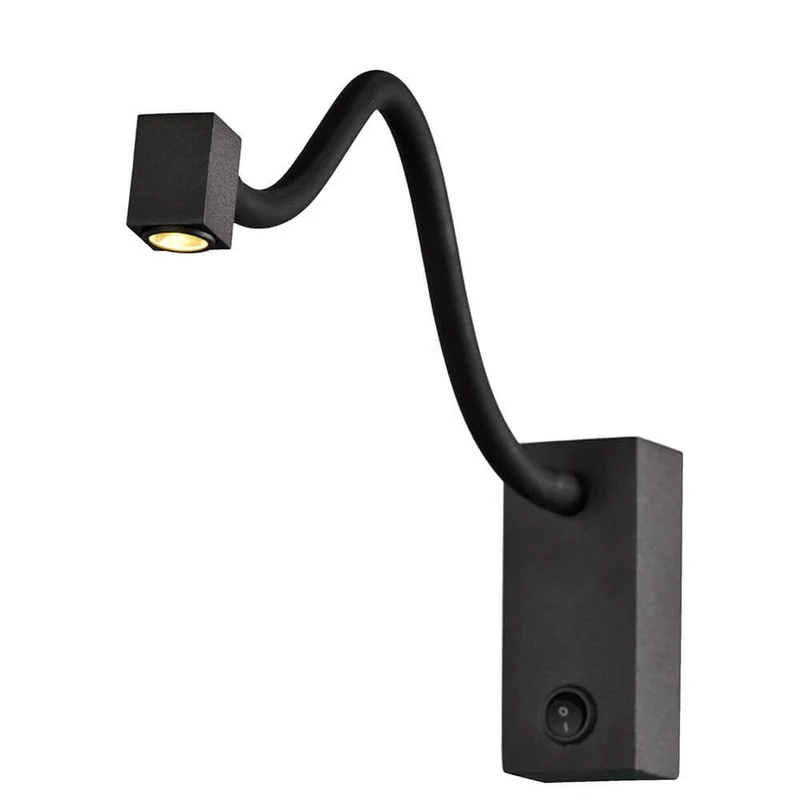 LED-Wandlampe Eckig Boavista mit Lesearm