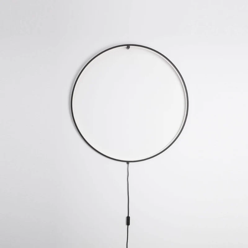 Ring LED-Wandleuchte zum aufhängen Schwarz