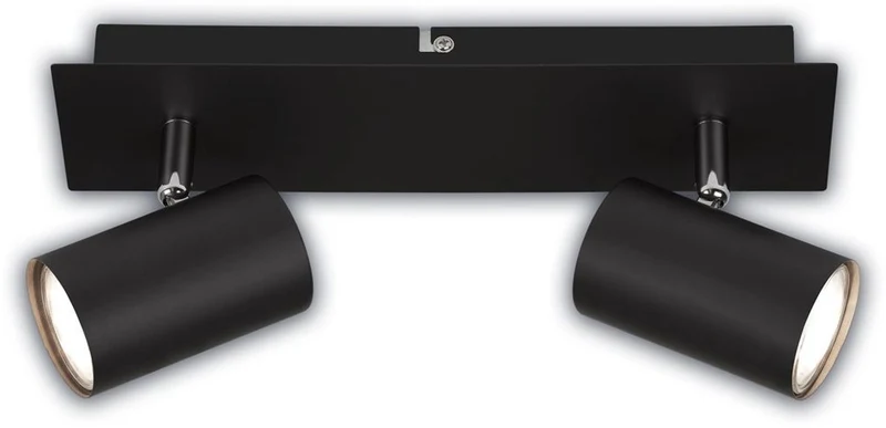 B.k.licht briloner isil – opbouwspot – plafondspots incl. eek a lichtbron* – zwenkbaar spotjes – zwart – 29cm