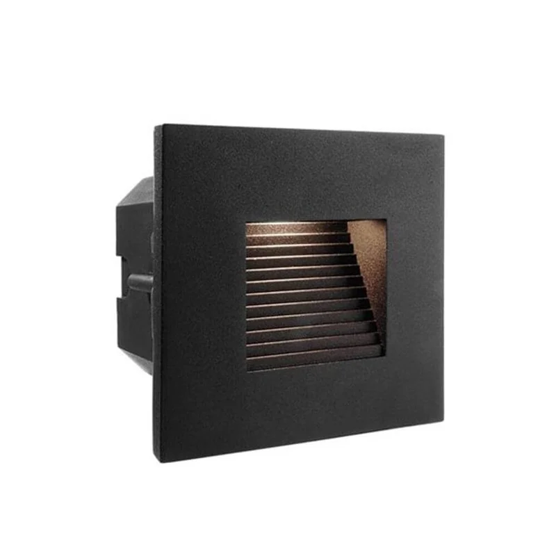 Abdeckung Eckig Schwarz für LED-Einbauleuchte Steps Outdoor