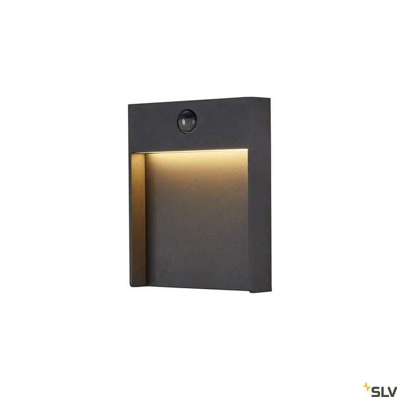 Flatt Sensor Wandlampe 3000K IP65 Anthrazit