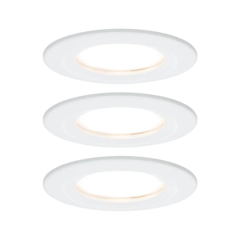 3er-Set LED Einbauleuchte Nova rund 3-Stufen Dimmbar Weiß