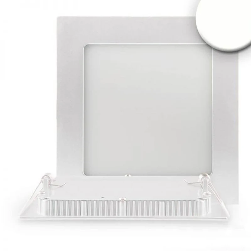 LED Einbaupanel 19 x 19cm flach eckig weiß Dimmbar 15W Neutralweiß