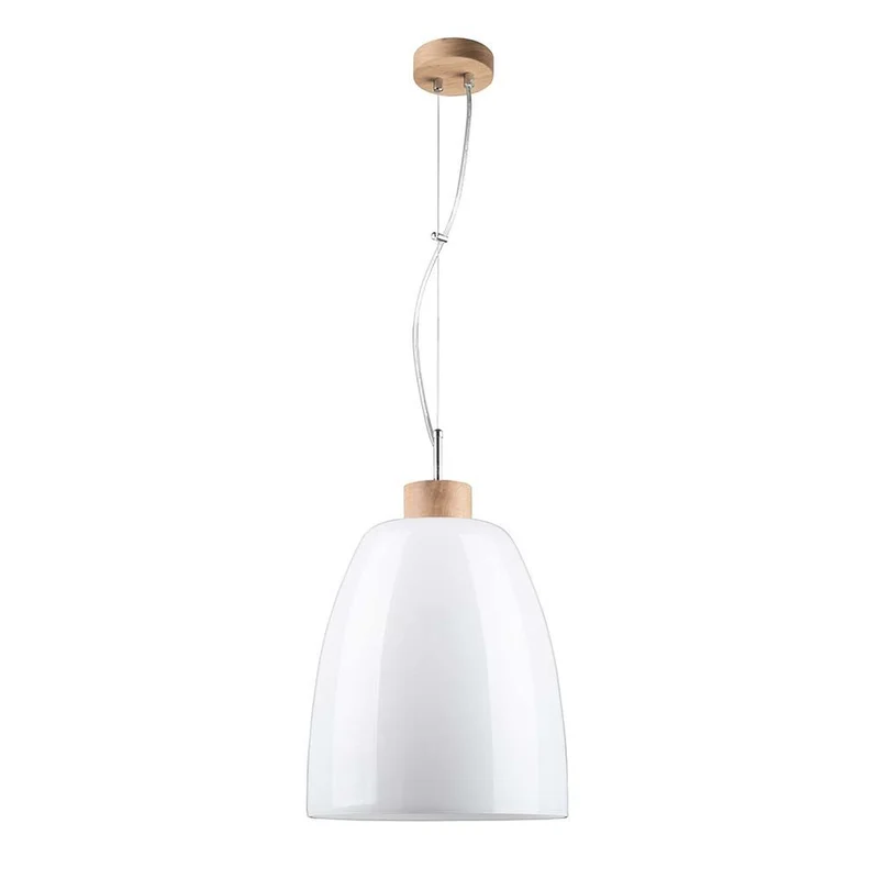 Pendellampe Campana Eiche-Geölt, Weiß, Transparent