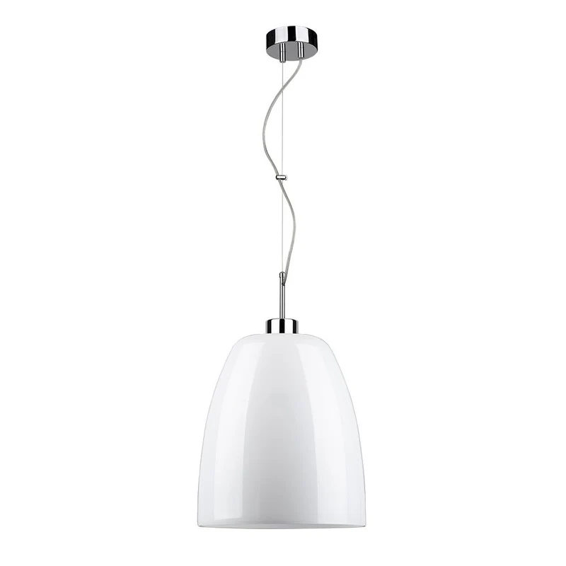 Hängeleuchte Campana Chrom, Weiß, Transparent