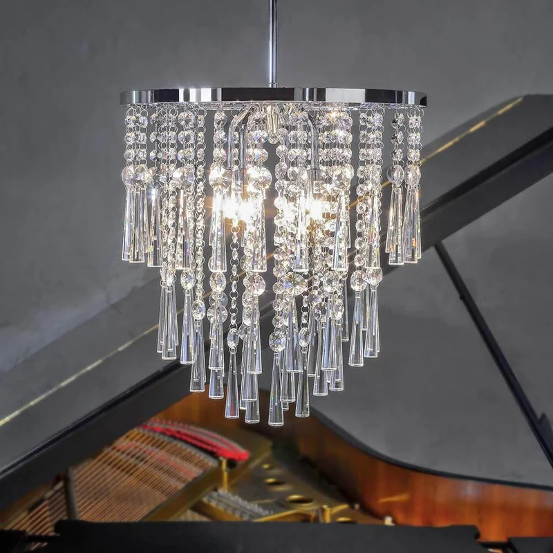 Kronleuchter Luxoria 6-flg. Chrom, Transparent