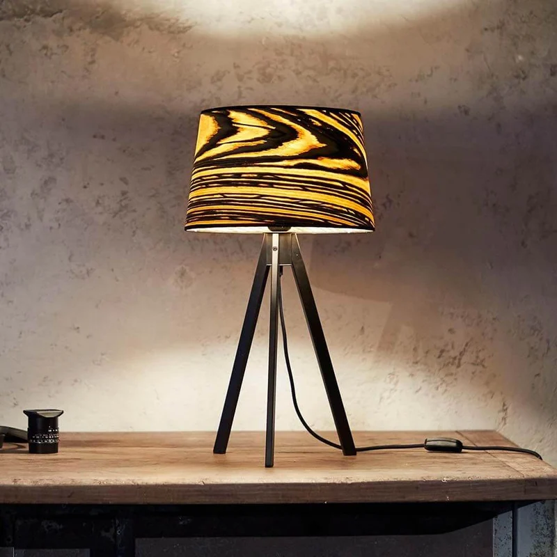Dreibeintischlampe Attica 60cm White Ebony