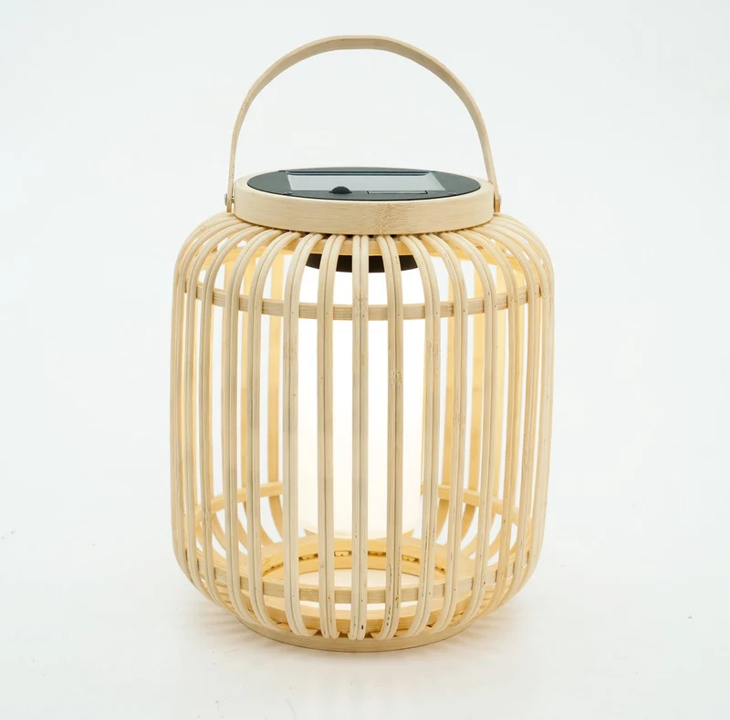 Eglo marliano solar tafellamp buiten - zonne-energie - led - 24 cm - bruin zwart wit - hout - oplaadbaar