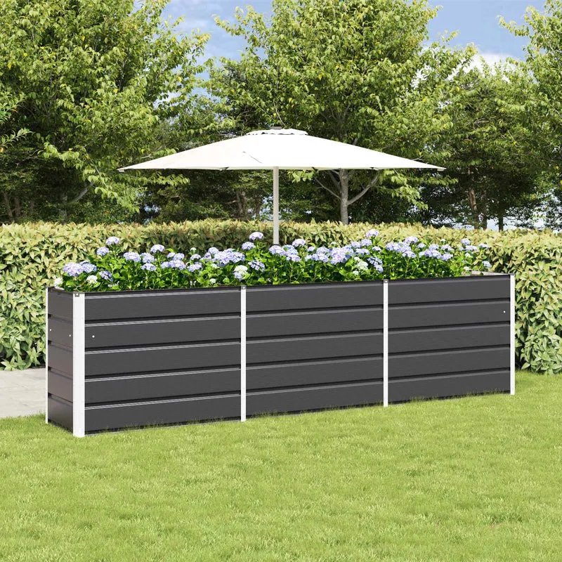 Vidaxl plantenbak antraciet 290 x 50 x 75 cm gegalvaniseerd staal