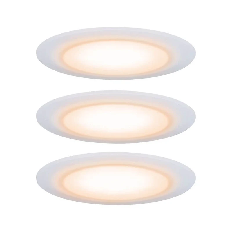 3er-Set Premium LED Einbaustrahler-Set Suon warm-dim IP44