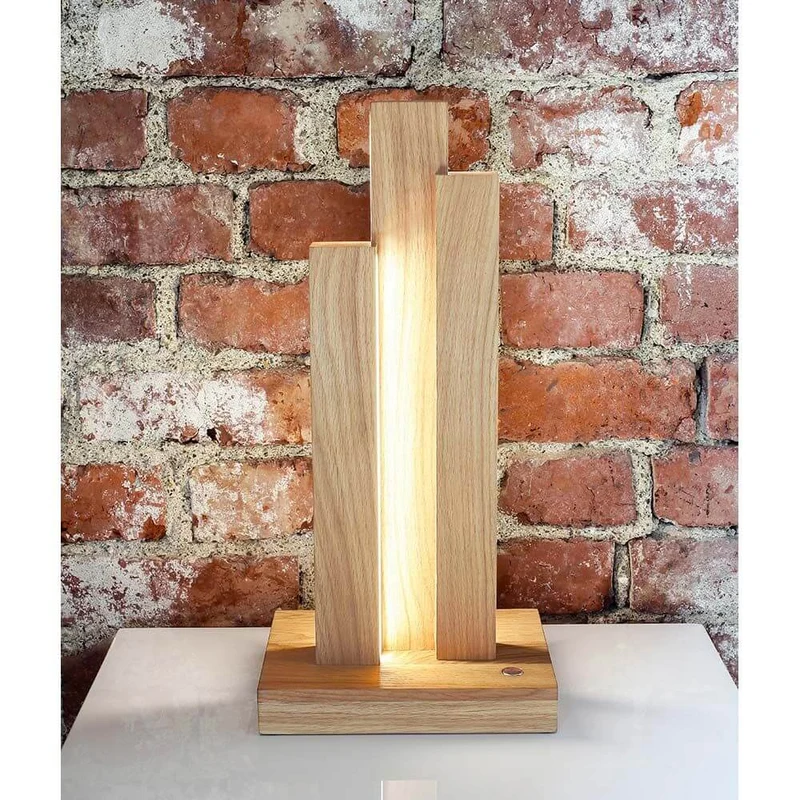 LED Tischleuchte Manhattan Touch-Dimmer 1470lm Eiche-Geölt