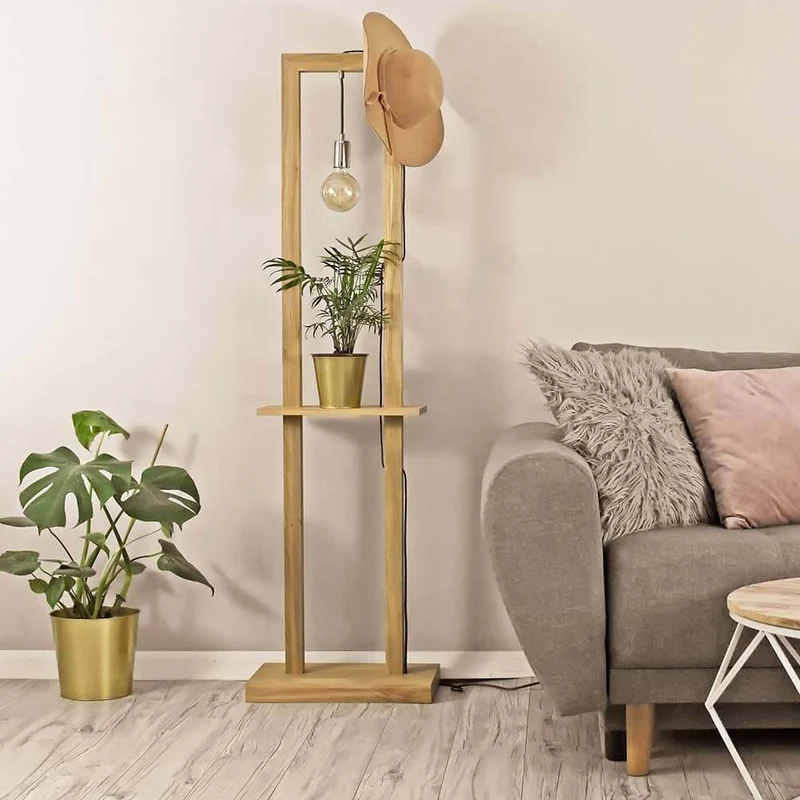 Stehlampe Monopod Eiche-Geölt