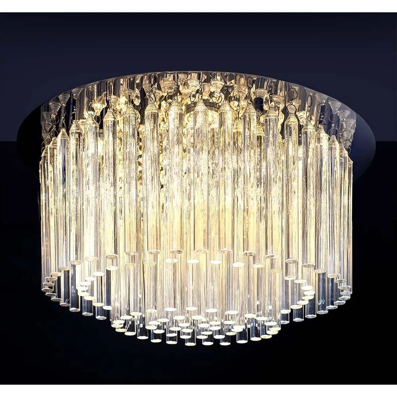 LED Deckenleuchte Gemma Short 6-flg. 1440lm Chrom, Transparent