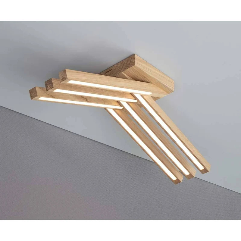 LED Deckenleuchte Linus Crossed 2520lm Eiche-Geölt