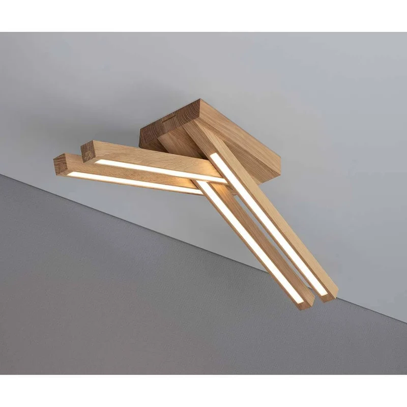 LED Deckenleuchte Linus Crossed 1680lm Eiche-Geölt