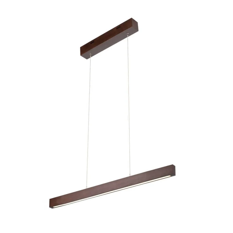 LED Pendelleuchte Smal 80cm Touch-Dimmer 1050lm Nuss