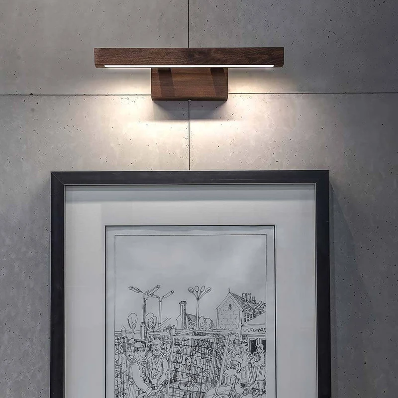 LED Wandleuchte Smal Touch-Dimmer 490lm Nuss