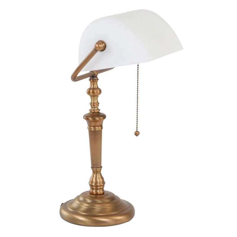Vintage-Tischleuchte Ancilla Bankerslamp
