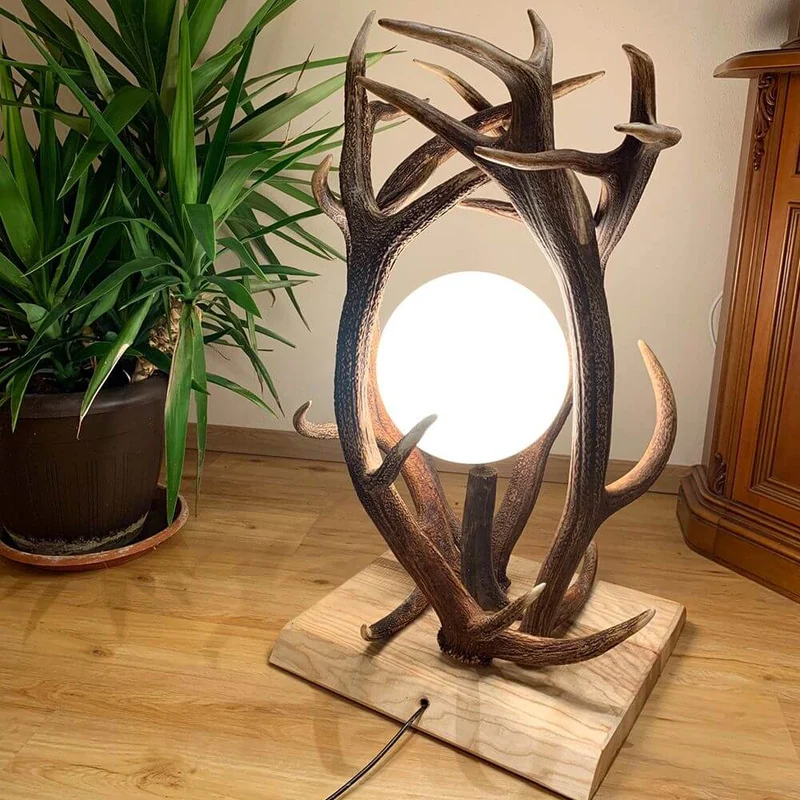 Chalet Geweih Stehlampe Rothirsch 70cm