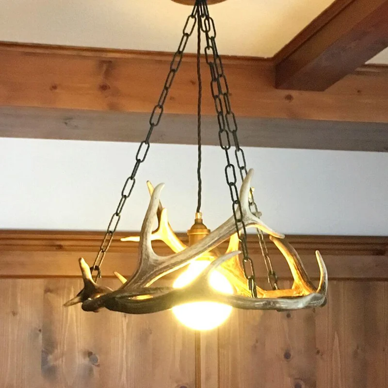 Geweih Chalet Pendellampe Ø 50cm
