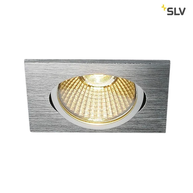 New Tria Eckig LED Einbauleuchte Alu-Gebürstet 1800-3000K
