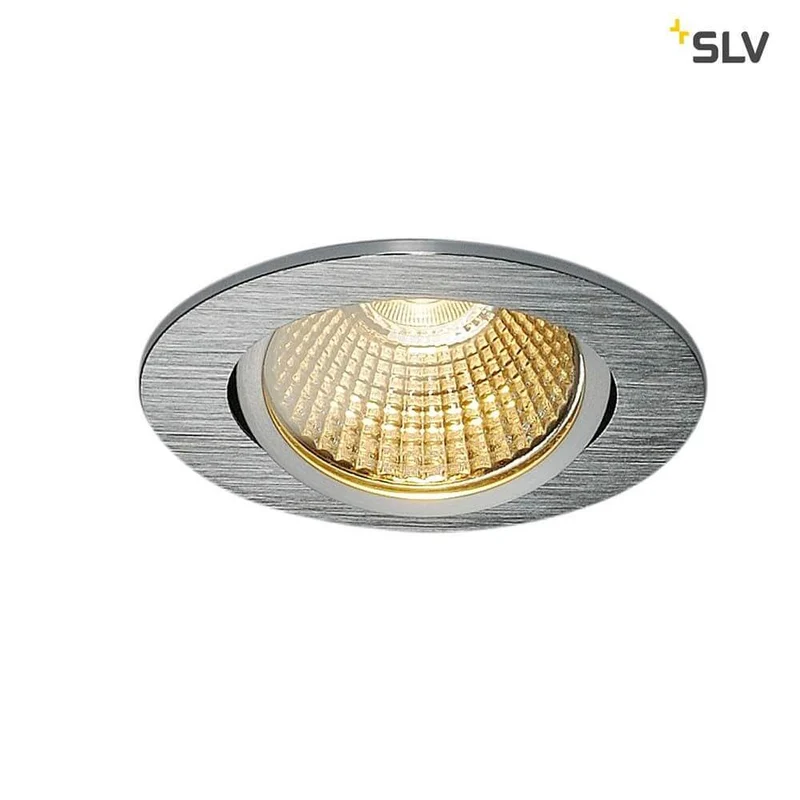 New Tria Rund LED Einbauleuchte Alu Gebürstet 1800-3000K