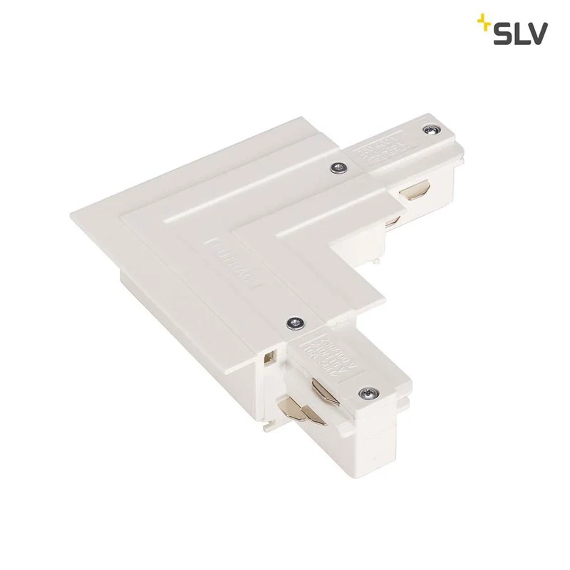 Eutrac L-Verbinder für 3P.-Einbauschiene Weiß Erde Außen