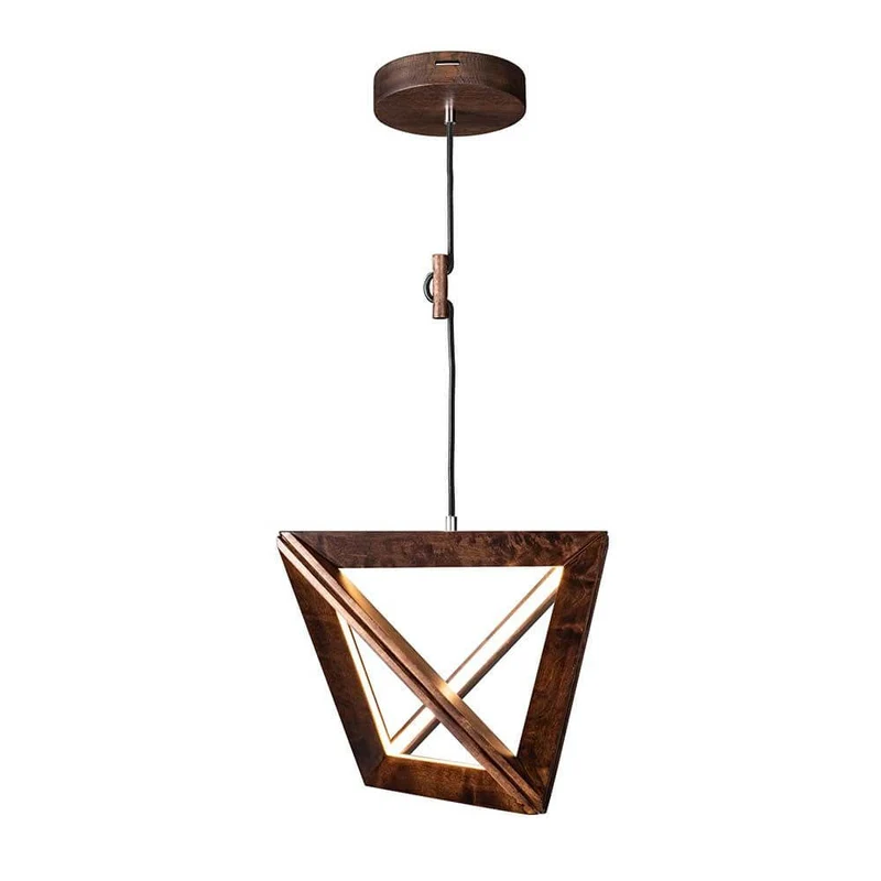 LED Pendelleuchte Trigonon 2500lm Nuss