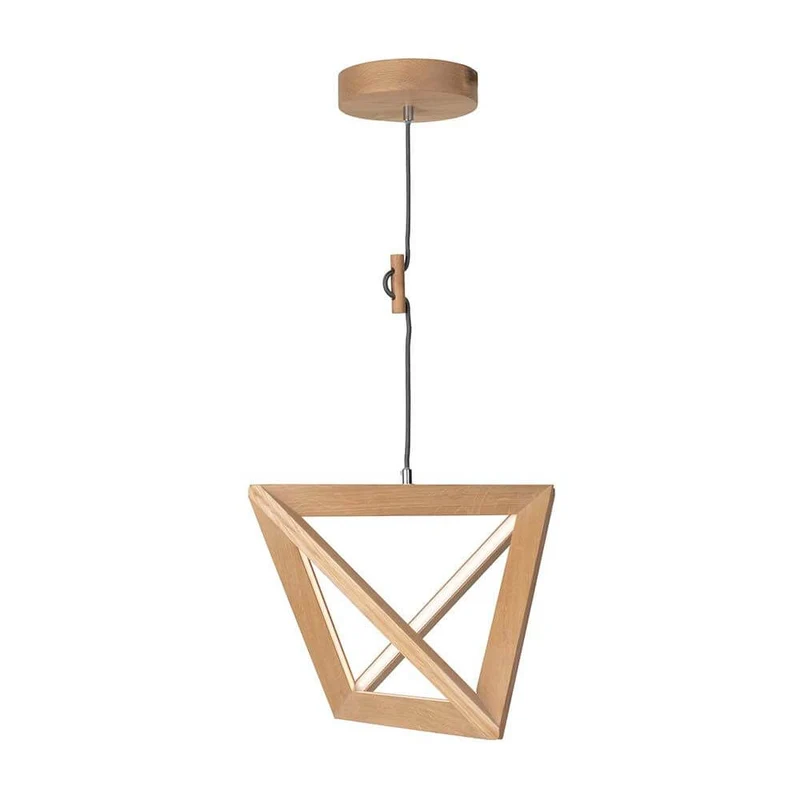 LED Pendellampe Trigonon 2500lm Eiche-Geölt