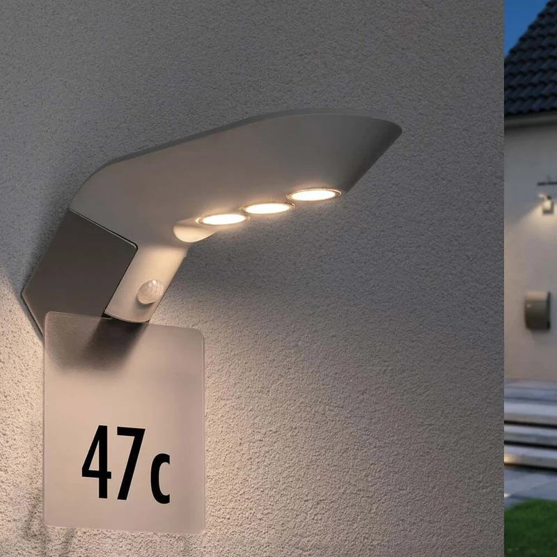 Transparentes Hausnummernschild für Solarleuchte Soley