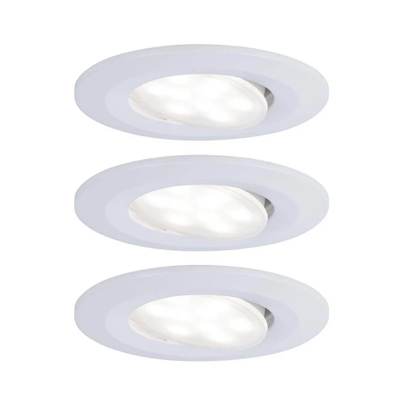 3er-Set LED Einbauleuchten Calla IP65 Dimm- & schwenkbar 4000K Weiß