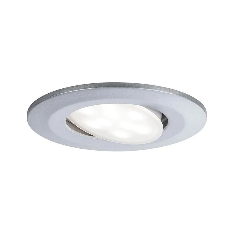 10er-Set LED Einbaulampen Calla Dimmbar IP65 4000K Chrom-Matt