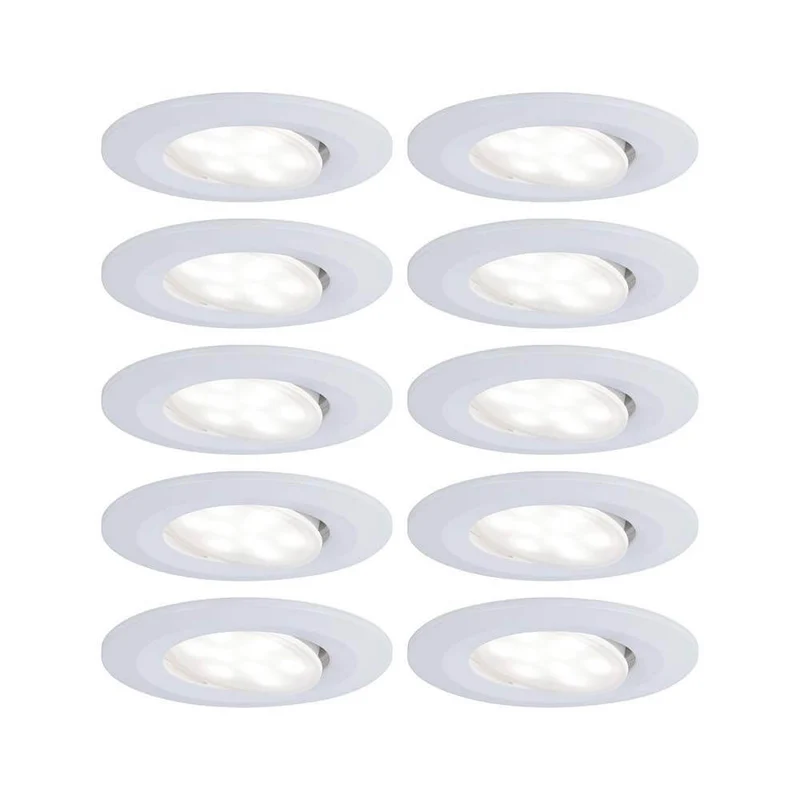 10er-Set LED Einbauleuchten Calla Dimmbar IP65 4000K Weiß