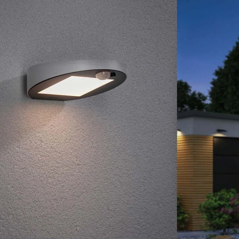 LED Solar Wandlampe Ryse mit Bewegunsmelder IP44 3000K Weiß