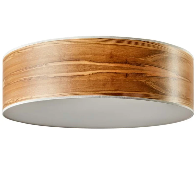 Holz-Deckenleuchte Discus Olivesche-Maser