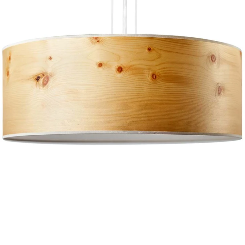 Hängelampe aus Holz mit Diffuser Discus Zirbe