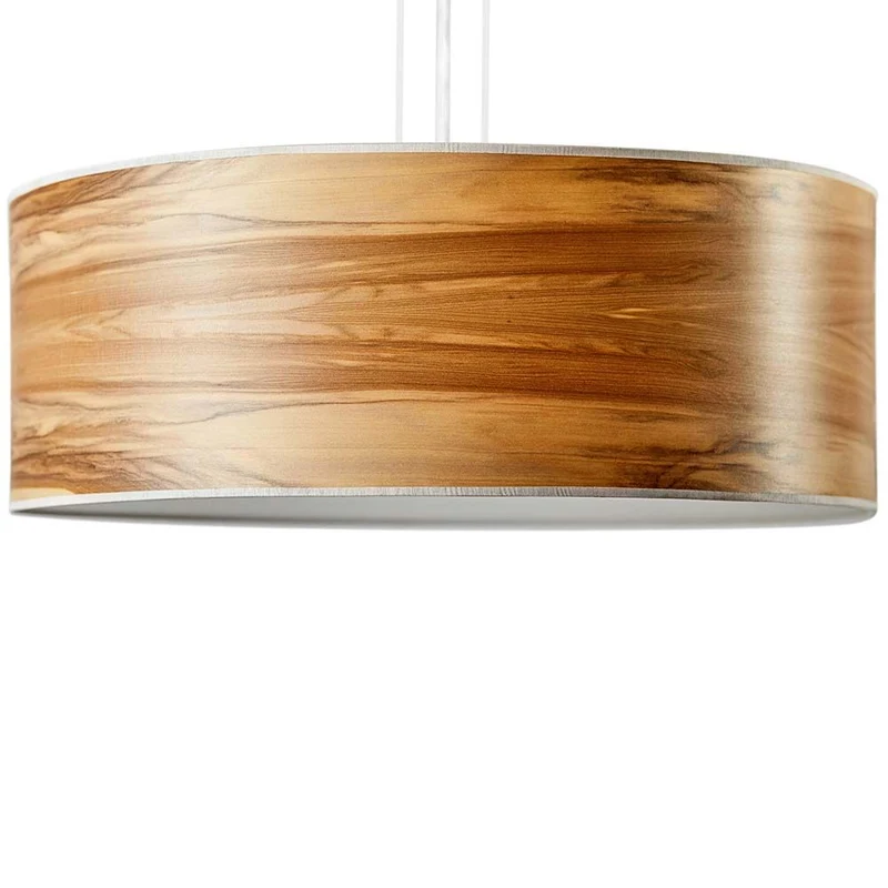 Hängeleuchte Discus mit Diffuser Satin Nussbaum