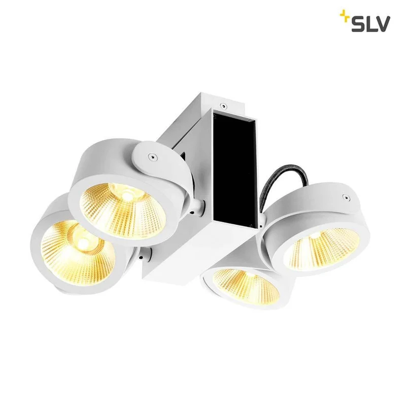 Tec Kalu LED Aufbauleuchte Quad Weiß, Schwarz