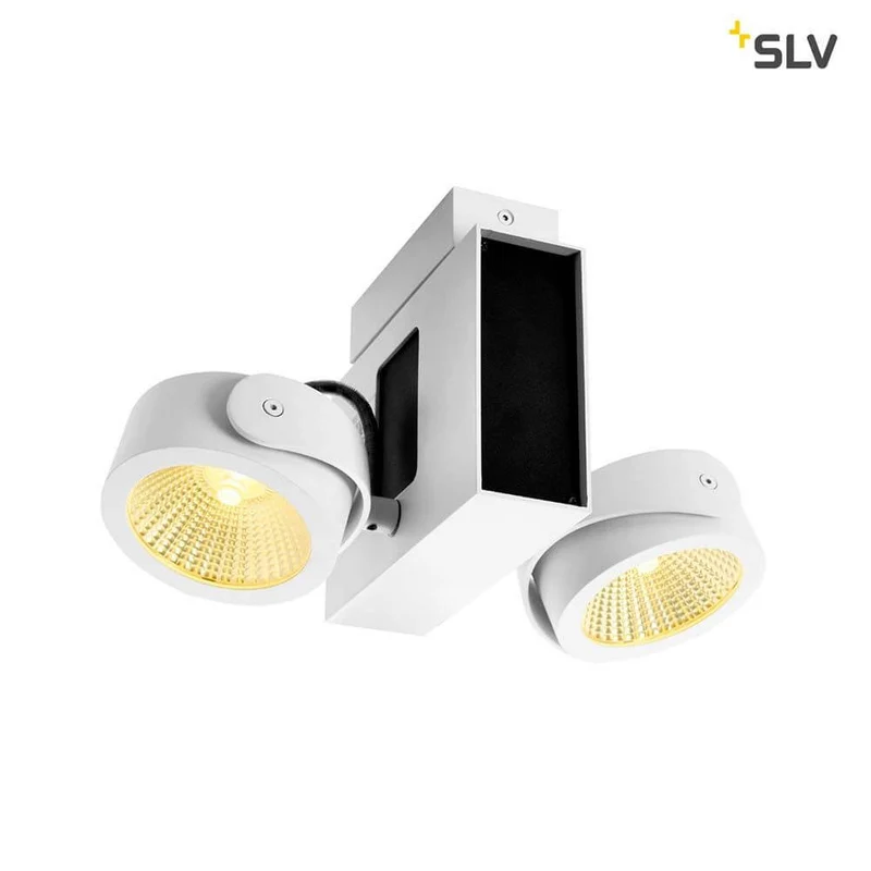 Tec Kalu LED Aufbauleuchte Double Weiß, Schwarz