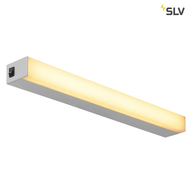 Sight LED Wand- & Deckenleuchte mit Schalter Silber
