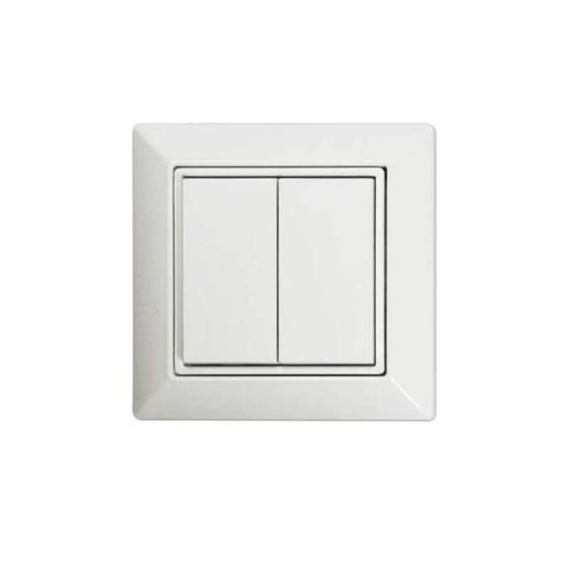 Casambi Easyfit draht- & batterieloser Wandschalter 2-fach Weiß