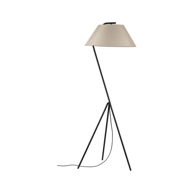 Neordic Narve Stehleuchte max 1x60W E27 Beige Schwarz Stoff