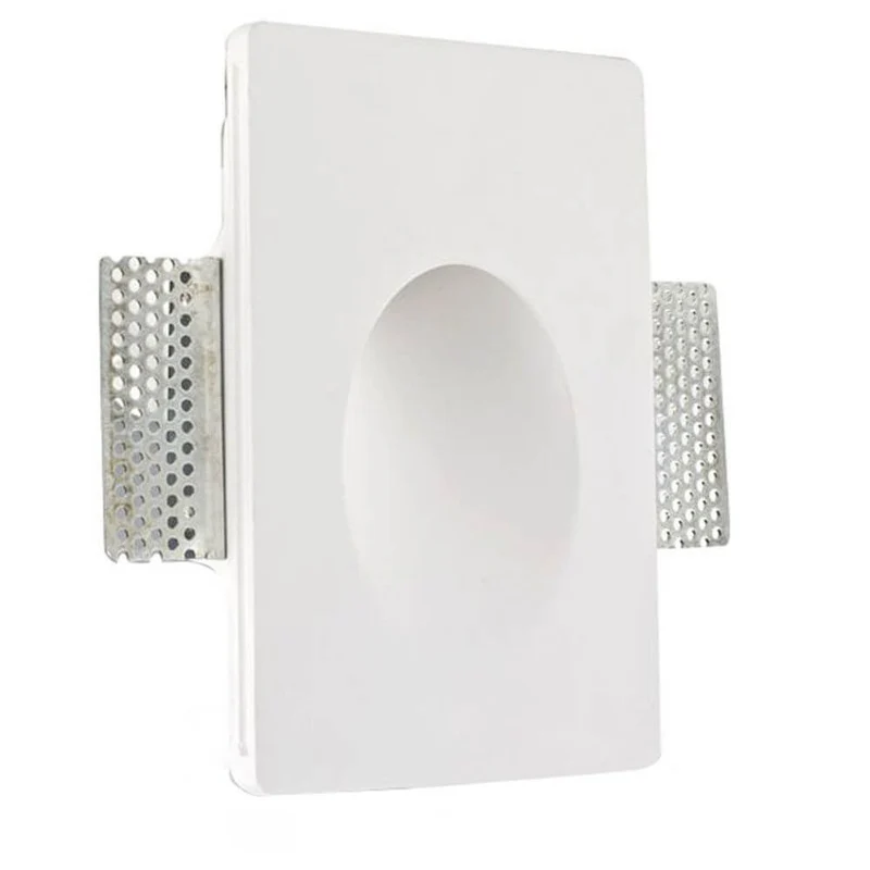 Gips-Einbaustrahler rechteckig 18 x 12cm Streichbar